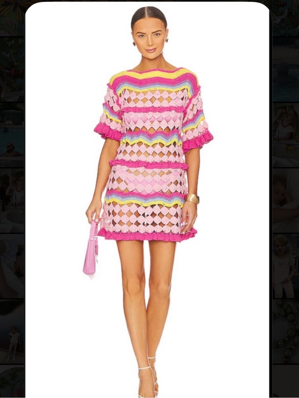 Celia B Blenda Crochet Mini Dress